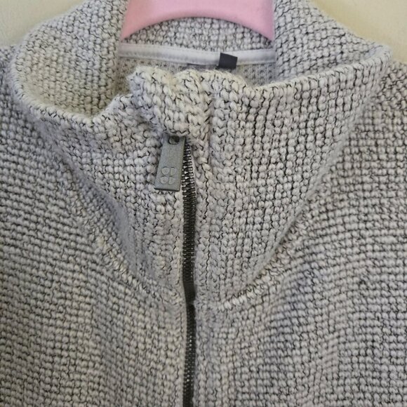 Sweaty Betty Restful Boucle Zip Through Jacket Mock Neck Pockets Charcoal Size M - Picture 6 of 12